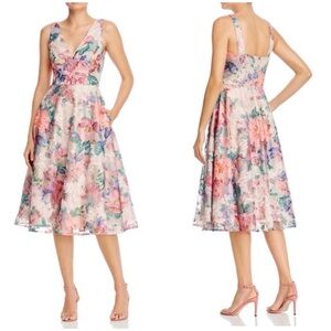 NEW Eliza J Floral Embroidered Fit & Flare Dress
